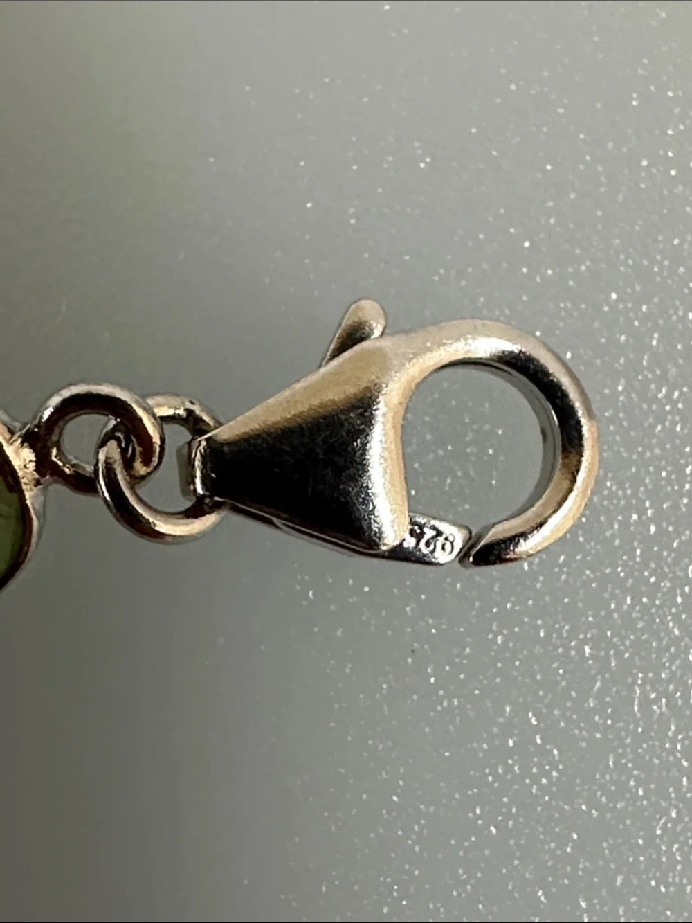 925 Sterling Silver Green emerald Stone  Bracelet